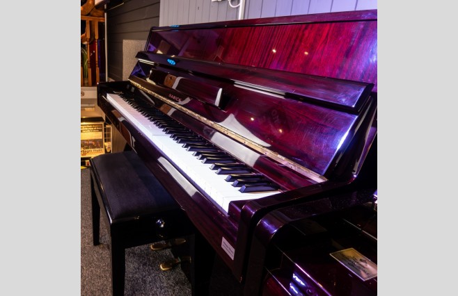 Used Samick Polished Mahogany SU115 Upright Piano - All Inclusive Premium Package (SN:HIK01319) - Image 7